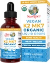 MaryRuth Organics USDA Organic Vitamin K2 MCT Liquid Drops för vuxna och barn | 100 mcg K2 MK7 per servering + Organic MCT Oil | Vegan K2 Vitamin för Benhälsa | Hjärthälsa | Calcium Absorption | 1oz