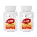 GeriCare Vitamin D 1,250mcg (50,000 IU) High Potency, Supports Bone Density, Muscle Health, Immune Function, and Calcium Absorption, Once-A-Week Dietary Supplement, 12 Count (Pack of 2)