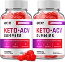 (2 Pack) Ace Keto ACV Gummies - Advanced Formule Ace Keto Plus ACV Gummies Apple Cider Ocet Ace ACV, Řízení hmotnosti, Dietní dodatek Recenze mužů (120 Gummies)