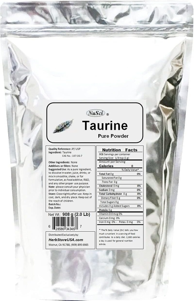 Tauriini puistepulber puhas pulber 2, 0 lb JP kvaliteedistandard