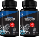 Pharmacist Recommended 2 fer 1 Offer 180ct Testosterone Booster Enhancement by Research Labs. Increase Lean Muscle Energy Strength. Saw Palmetto, Tribulus, Tongkat Ali, Horny Goat Weed, Zinc