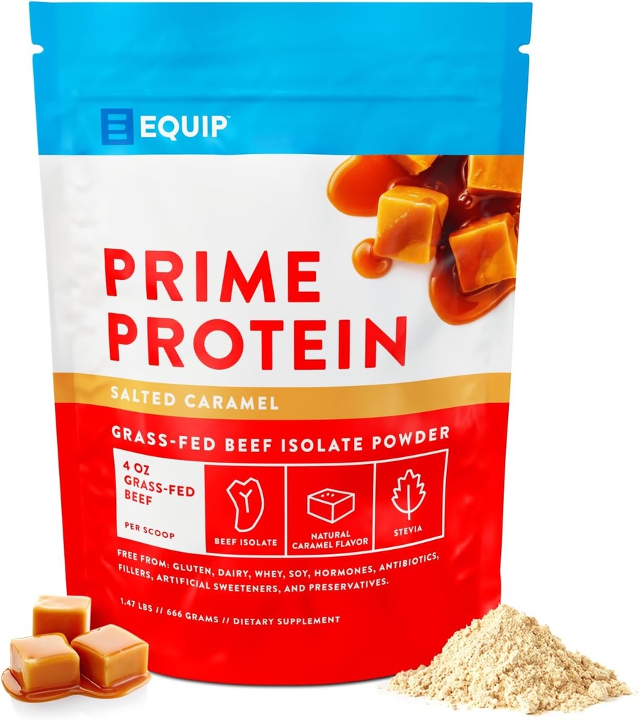 Equip d'aliments primer Protein Powder 2880  Clear , Gras Feef Protein Powder, Carnivore Protetin Isote Palo, Keto Friendly, Guten & Dairy Free, ajuda a construir i reparació de Tuctuar, 30 Servs, Salted Caram