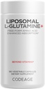 Codeage Liposomal L-Glutamine Capsule Supplement - 1,000 mg L-Glutamine per Serving - Suministro de 3 meses - Entrega Liposomal, Píldoras Vegan, No GMO, Aminoácidos sin gluten - 180 cápsulas
