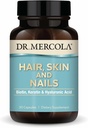 Dr Mercola Hair, Skin och Nails - Ger Biotin, Keratin & Hyaluronsyra - Premiumkvalitet - Stöder Hälsosam Åldrande - Icke-GMO, Gluten-Free & Soy-Free - 30 kapslar (30 portioner)