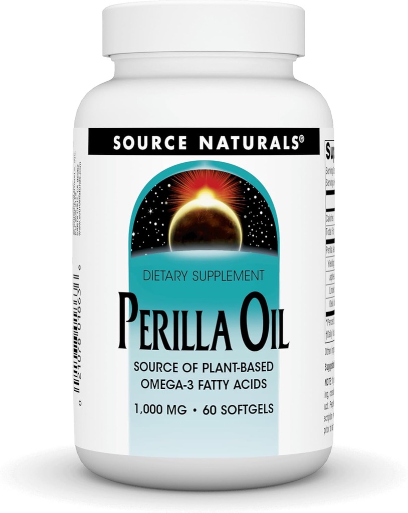 Font Naturals Perilla Olean of Plant-Based Omega-3 Fatty Acids, 1000 mg - 60 Softgels