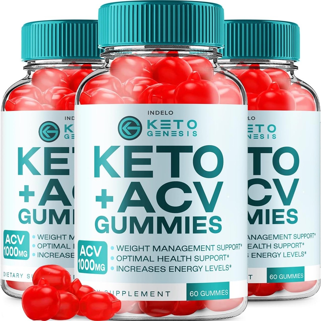 (3 paquets) Keto Genesis ACV Gigabyes - Advanced Gickes Ketogenis Plus Gestió del pes ACV Gicker Apple Cider Ginegar Gineto ACV Gabyetry Reviews suplementaris (180 Gammies)