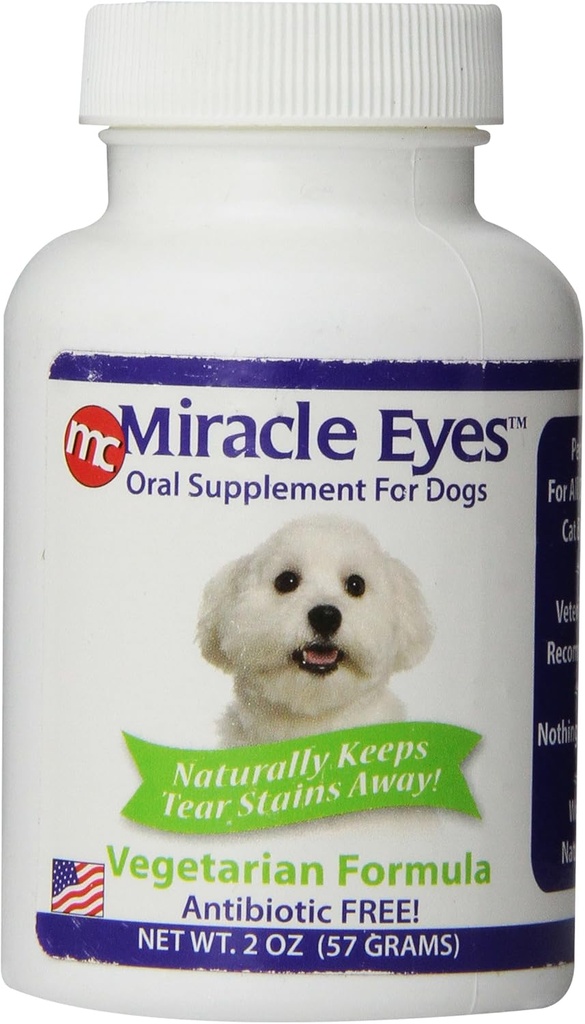 Miracle Care Miracle Gözlər üçün Oral əlavə, 2 Ounce, Tear Stains azaldılması Probiyotiks, Vegetarian, Antibiotik Free
