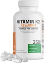 Bronson K2-vitamin MK-7 Menaquinone 100 µg Non-GMO, 250 kapszula