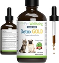 Pet Velvære Detox Gull for hunder og katter - Gentle avgifts- og elimineringsstøtte, immunsystem omsorg, Nettle, velsignet Thistle - Veterinærformulert Herbal Supplement 4 oz (118 ml)