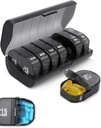 Weekly Pill Organizers, 7-Day AM/PM Medication Planner BPA-Free Vitamin Organizer Capsule Case with 14 Compartments, Arthritis Friendly Portable Pill Container for Medications Vitamins