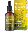 St. John's Wort Herb Tection St Johns Wort Wart Extract Drops 2000mg (Hypericum perforatum) Supplément à base de plantes 1 mois d'approvisionnement, 84 portions, Teinture sans alcool - 2 Oz, paquet de 1