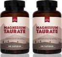Luonnollinen rytmi Magnesium Taurate, 2-pakkaus, korkea imeytyminen Taurate, 750 mg (150 mg elementaali magnesium) 120 kapselia per pullo