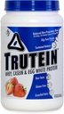 Body Nutrition Trutein Visoke beljakovine v prahu: 45% Whey, 45% Kazein, 10% Jajca bela, Gluten-free, nizko natrij, Grass Fed Whey Protein v prahu, Gym Supplement & Breakfast Shake, Jagode in smetana, 2 funtov