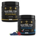 MMA Nutrition HRDWRK 100 Servings Keto Electrolytes Powder Hydration Sugar Free - Electrolyte Powder to Boost Endurance & Reduce Fatigue with Electrolytes Supplement - Unflavored & Blue Raspberry Set