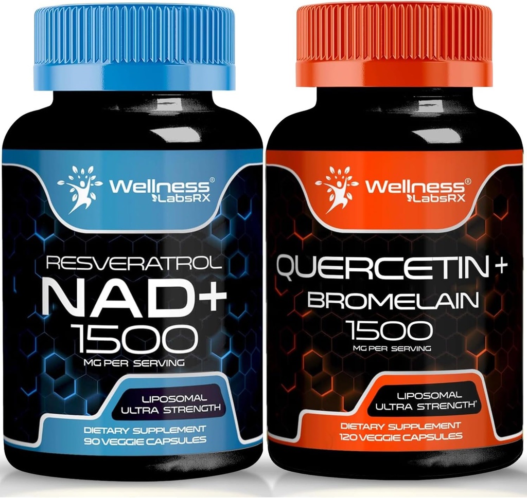 WELLNESS LABSRX Quercetin with Bromelain | NAD Supplement Capsules