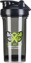 Butterfly Non Hodgkin lymphoma Cancer Awareness 18 Ounce Shaker Bottle Drink Mixer Leak-proof Pre Workout Protein Shakes Meal Replacement Shakes Bottles 500ML/18 Oz Black&-3&-3