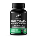 Boswellia Extract 65% Boswellic Acid and Ashwagandha Capsules - Strong Natural Support Pills 3 Month Supply - Consentrated Boswellia Serrata with Ashwagandha Powder Supplement - Non GMO - Made in USA