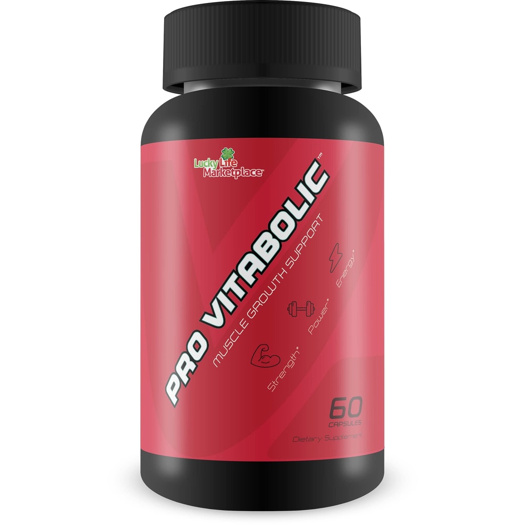 Pro Vitabolic - Muscle Growth Support - Enhance Power, Strength, Stamina, & Energy - Explosive Muscle Pump for Big Gains - Aid Oxygen & Nutrient Delivery to Muscles - L-Arginine & L-Citrulline