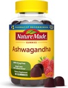 Nature Made Ashwagandha Gummies, Vegan, KSM 66 Ashwagandha untuk Dukungan Stress, 60 Count, 30 Hari Supply