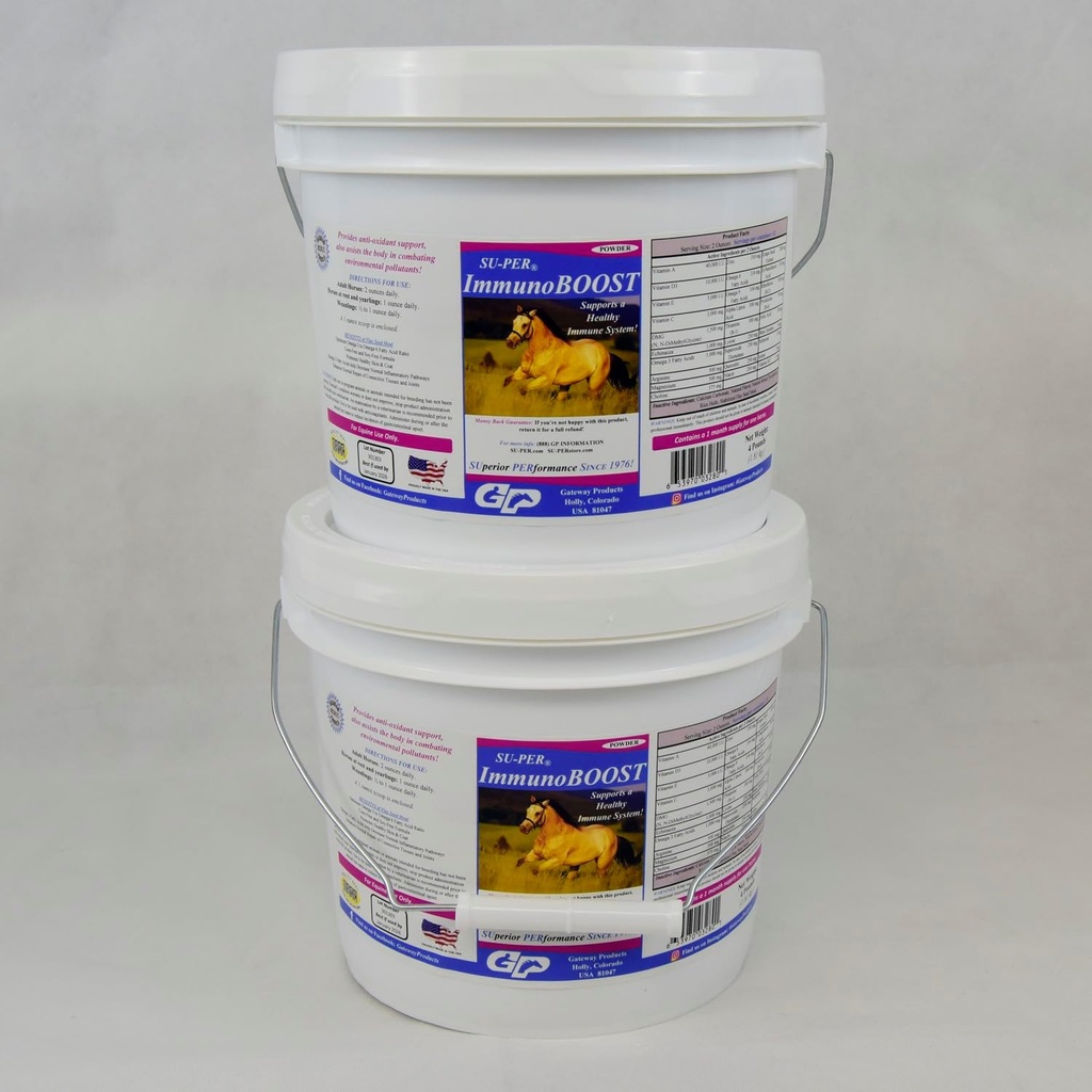 SU-PER ImmunoBOOST Immune Support Supplment - Advanced Antioxidant Horse Supplement Boosts Immunity & Aids Recovery - 4 libera, (2 paketea)