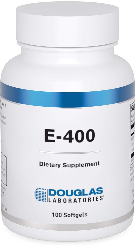 Douglas Laboratories E-400 | Vitamin E for Antioxidant Protection and Cardiovascular Support | 100 Capsules