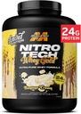 MuscleTech Whey Protein Powder (Banana Cream, 5LB) - Nitro-Tech Whey Protein Isolate Smoothie Mix Lean Muscle & Fast Recovery - 24g Whey Gold Protein for Women & Men - Gluteeniton