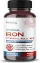 Vitamin C, Folic Acid, B12, B6, B1 - Support Energy & Red Blood Cell Formation - Gentle Formula - 180 Capsules - Non-GMO, Gluten-Free - Made in USA*