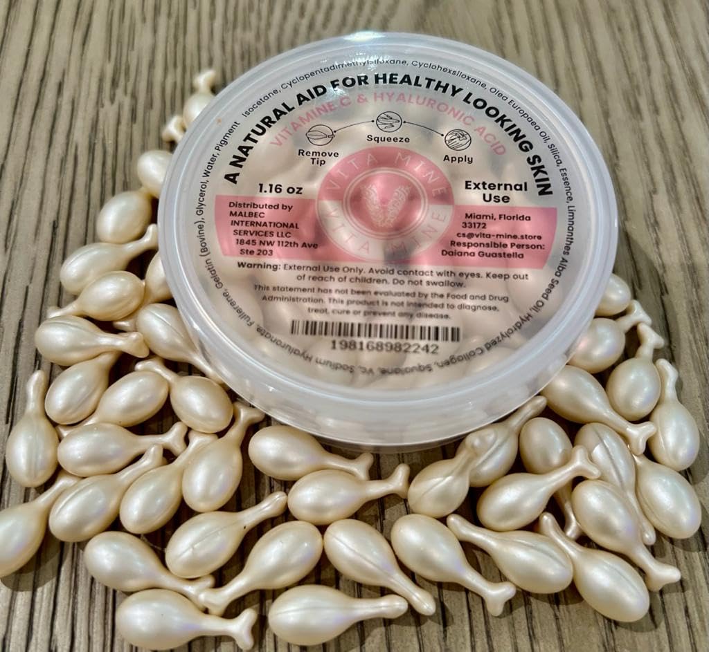Vita Mine Skin Care Cream C and Hyaluronic Acid Breakable Capsules