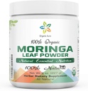 Certifical Moringa eleft-8Oz. USDA Certific. โดยปกติจะเพิ่มพลังงาน การเผาผลาญและความไม่สมบูรณ์ 100% บริสุทธิ์และดิบ เขียว ซูเปอร์ฟูฟู้ด ไม่มี GMO กลูเทนฟรี