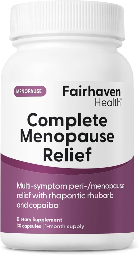 Proven Health Complete Menopause הקלה | תוספת של Nonhormonal Menopause עבור נשים | הקלה מפלאשים חמים, לילות הזעה ו Mood Swings | Gluten, Milk, Soy Free | 30 קפסולות