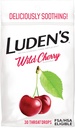 Luden's Sore Throat Relief Lozenges for Minor Everyday Irritation & Dry Mouth, Wild Cherry flavored Drops, 30 카운트