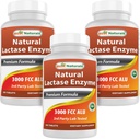 Best Naturals, Fast Acting Lactase Enzyme, 3000 FCC ALU, 180 tablettia (180 tablettia (pakkaus 3)