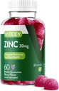 Viteey Zinc Gummies för kvinnor och män - Immune Support Supplement - 30mg - Vegan, Gelatin Free, Non GMO - 60 Count
