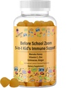 Generisk 5-i-1 Kids Immune Support Gummy, Manuka Honung, Vitamin C, Zink, Echinacea, Ginger, Gummy Supplement, Essential Immune Support Gummies för daglig användning, Natural Citrus smaksatt - 60 Count