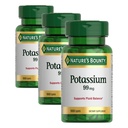 Nature's Bounty Potassium 99mg,Supports Fluid Balance&Muscle Activity,Involved in Normal Heart Function,Potassium Gluconate Dietary Supplement,Gluten Free,1 Per Day, 100 Vegetarian Caplets (Pack of 3)