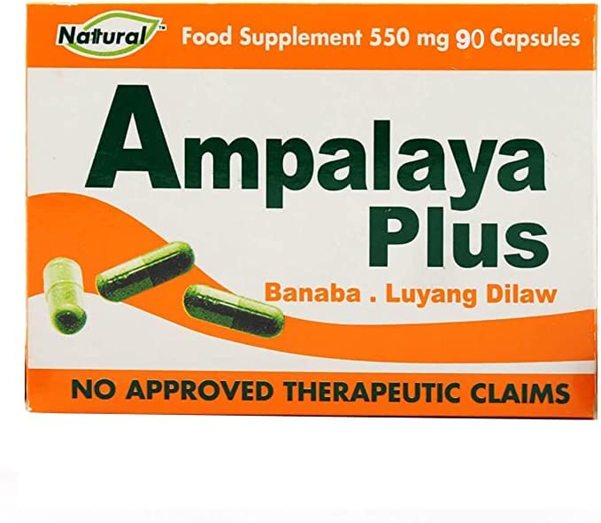Ampalaya Plus 550mg 90 Capsules - Pack of 1 - with Banaba, Turmeric Ginger and Bitter Melon by Ampalaya Plus - Halal Herbal Suplements