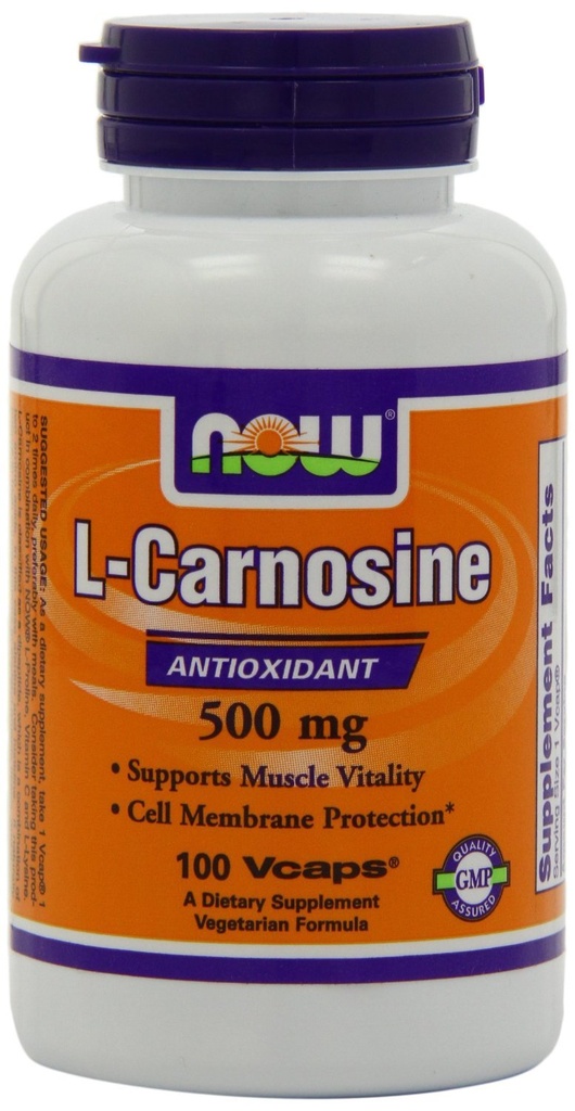 Now Foods, L-Carnosine 500mg 100 VegiCaps (Pack of 2)