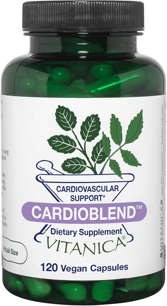 Vitanica CardioBlend, Cardiovascular Support, Vegan, 120 Capsules