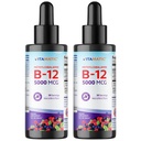 Vitamatic 2 Packs Fast Acting Liquid Vitamin B12 5000 mcg (Methylcobalamin) - Natural Berry Flavor - Sublingual Supplement - Faster Absorption - 2 OZ