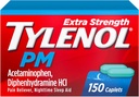 Tylenol PM Extra Strength Nighttime Pain Reliever & Sleep Aid Caplets, 500 mg Acetaminophen & 25 mg Diphenhydramine HCl, Relief för Nighttime Aches & Pains, Non-Habit Forming, 150 ct