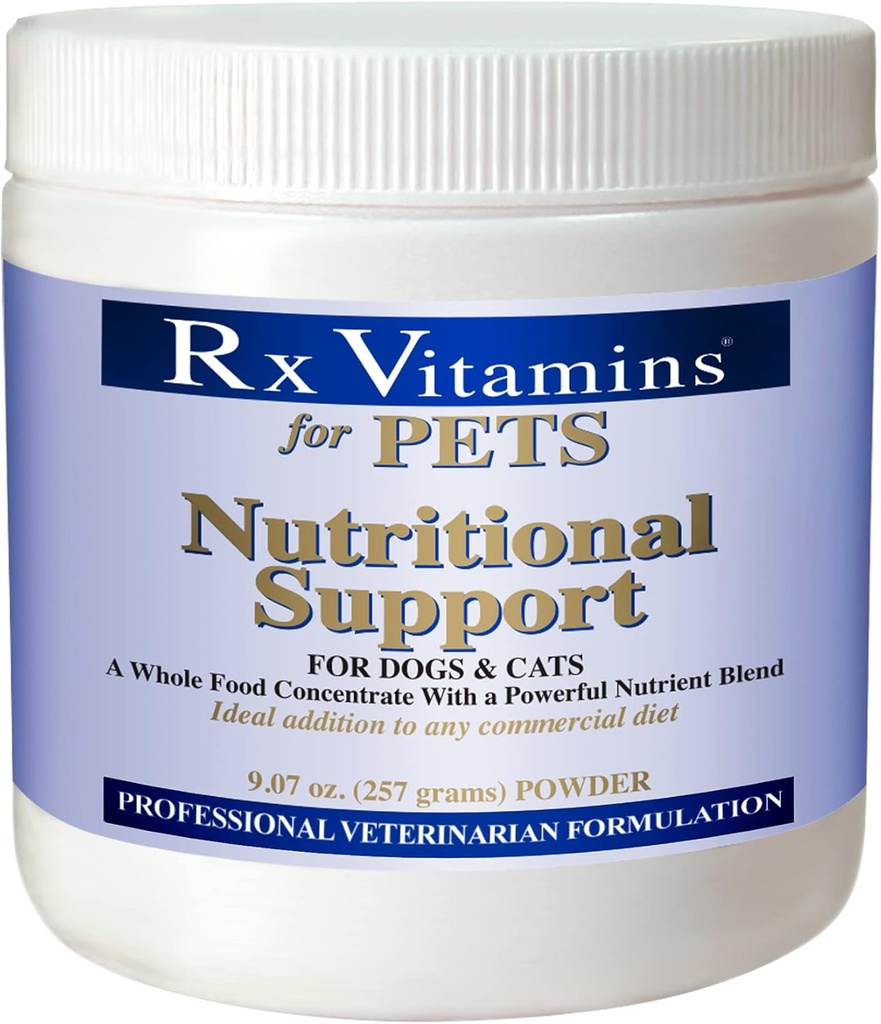 Rx Vitamins Nutritional Support for Dogs & Cats - Nutrient-Filled Food Supplement Powder - Veterinaria Formulado - 9.07 oz Powder