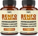Benfotiamine 600mg 补充 -- -- 2个月用于消化系统、能源生产与免疫 -- -- 混合涡轮曲霉素根、Ashwagandha根和有机Gymnema Sylvestre -- -- 2包60卡普尔