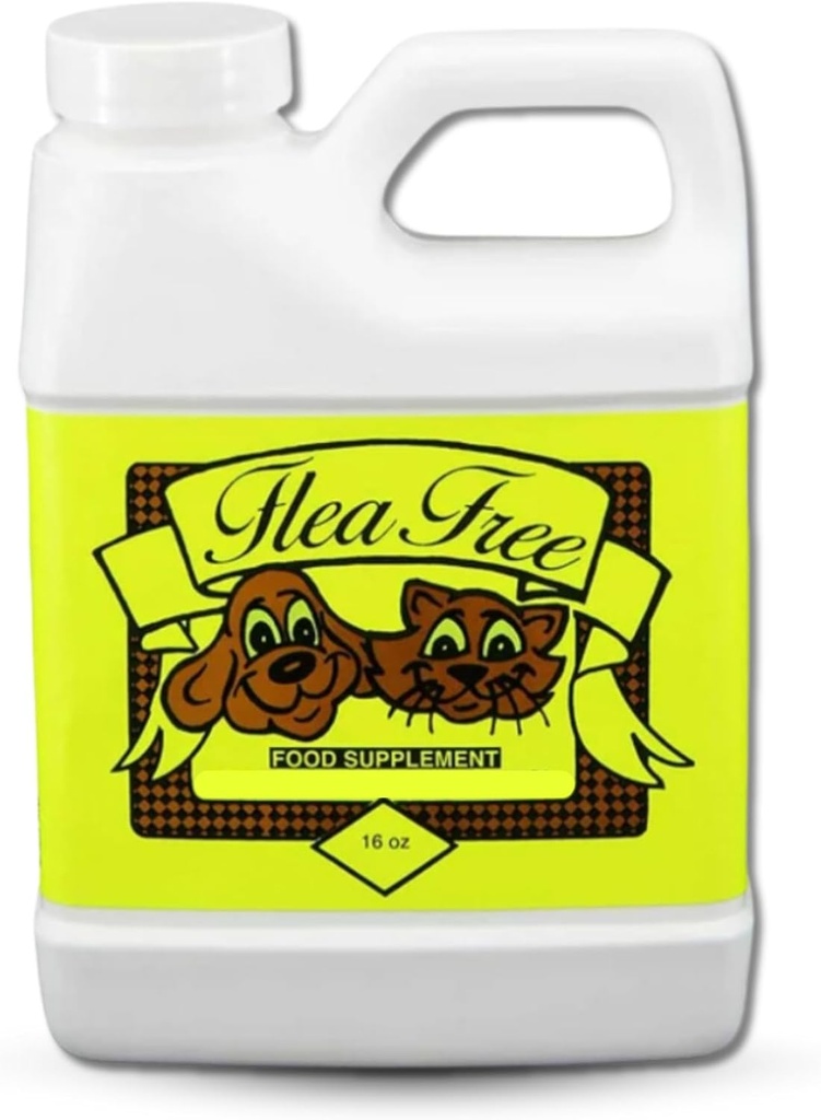 Flea Free Food Supplement for Natural Lemmikki Tuotteet - Natural Flea ja Tick Prevention for Dogs and Cats - Pure Multivitamiini pienille ja suurille koirille - Organic Vitamiini Supplement Formula Feeding (16 oz)