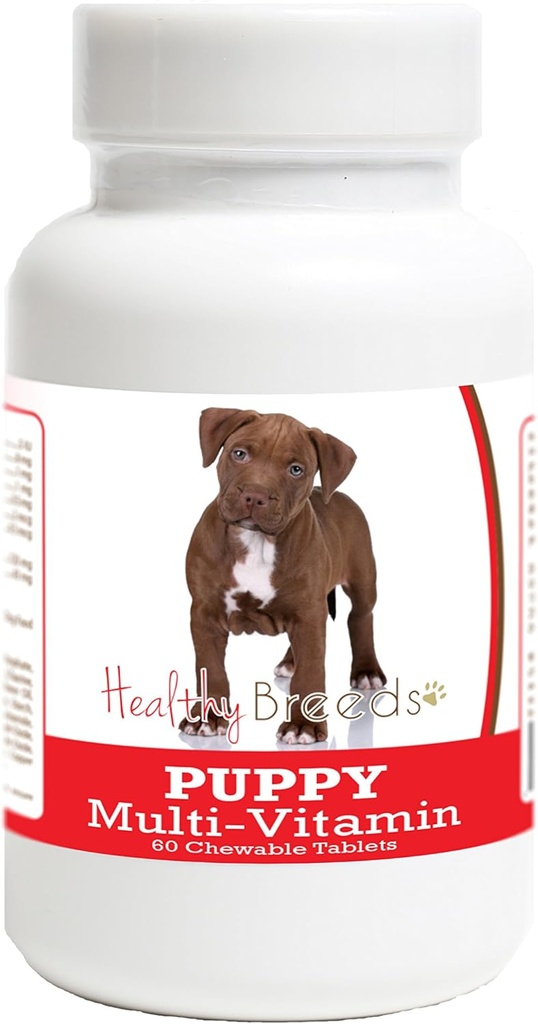 Sağlamlıq Breeds Pit Bull Puppy Dog Multivitamin Tablet 60 Count