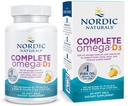 Nordic Complete Omega- D3, Lemon Flavor - 60 Soft Gels - 565 mg Omegaga- 3 + 70 mg GLA + 1000 IU Vitamin D3 - EPA & DHA - Heally Skin, Cognition, & Positive Mood