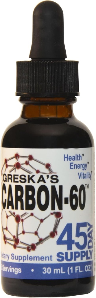 Greska's Carbon-60TM 45-Day Supply, Food-Grade, All-Физически, органични съставки