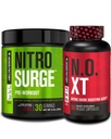 Jacked Factory Nitrosurge Pre-Workout in Black Cherry & N.O. XT Nitric Oxide Booster for Men & Women