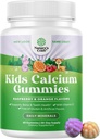 Natures Craft Kid Calcium Gummies - Vitamin D & Kalsium Gummies for Children - Vitamin with & D for Muscle Bone Development Gelatin- Free Kosher Chidrens 60ct (1 Pack)