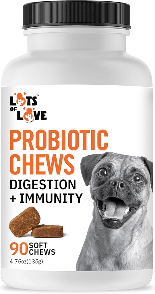 Šuo Probiotiniai Chews (90 Count) - šunų probiotikai Digestive & Gut Health - Puppy Pro biotinis papildas Pykinimas, Vėmimas ir Viduriavimas (90 Count)