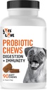 Can Probiótico Chews (90 conta) - Probióticos cans para a saúde Digestive & Gut - Suplemento biótico Puppy Pro para Nausea, Vomiting & Diarrea (90 conta)